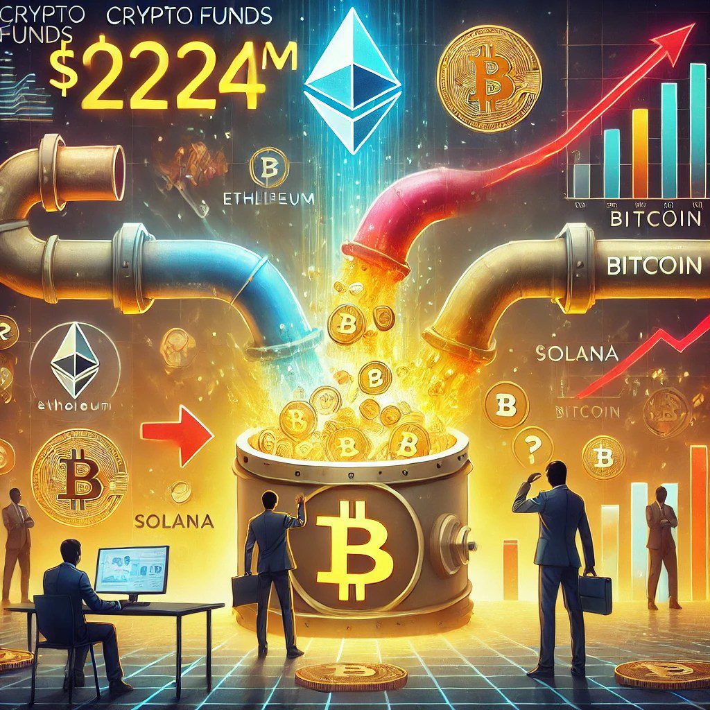 $224M Invested In Crypto Funds Amid Bitcoin Outflow Concerns