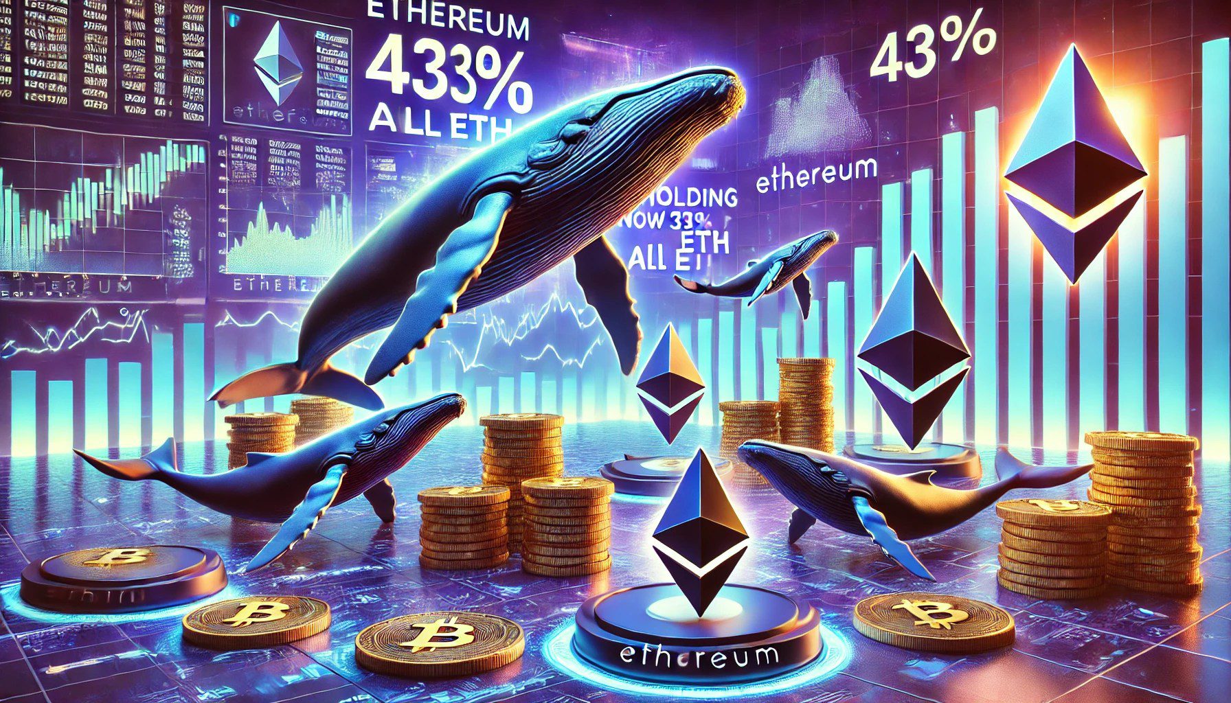 Ethereum Whales Ramp Up Their Holdings, Now Commanding 43% Of Total Eth Supply-Bitrabo Ethereum Whales Ramp Up Their Holdings, Now Commanding 43% Of Total Eth Supply