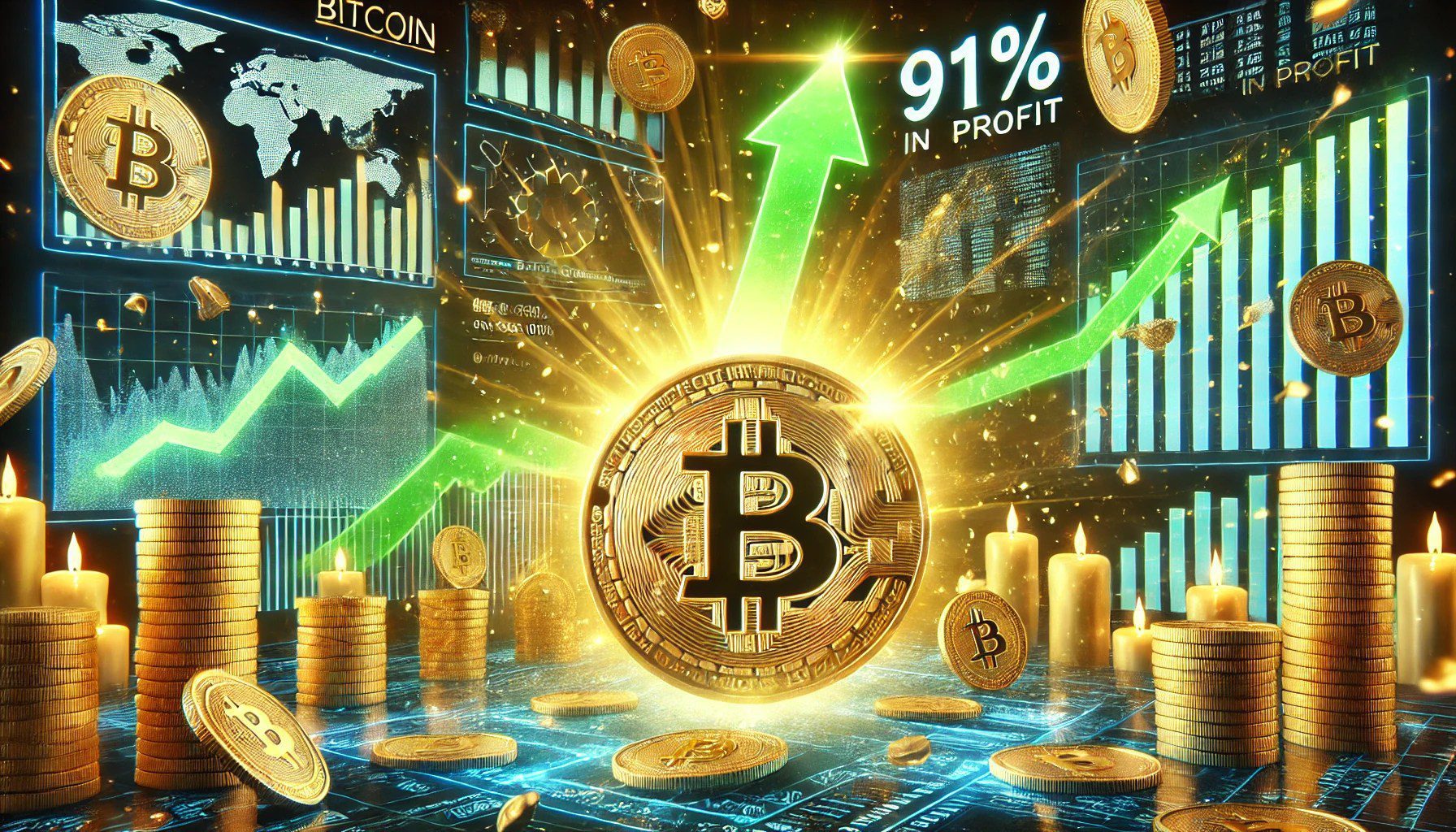 Surge In Bitcoin Value: A Remarkable 91% Of Investors Now Profit After Rallying To $66,000-Bitrabo Surge In Bitcoin Value: A Remarkable 91% Of Investors Now Profit After Rallying To $66,000