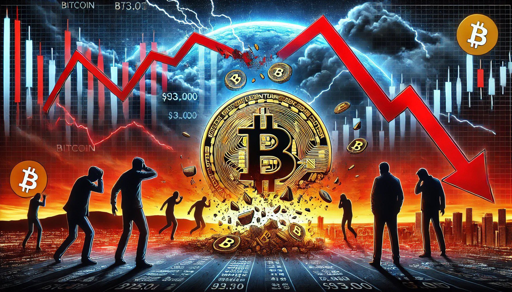 Bitcoin Investors Rush To Liquidate As Btc Dips Below $93,000