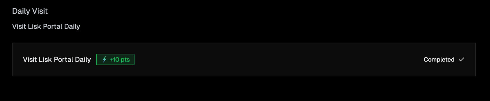 Visit Lisk Portal Daily To Get Free Points