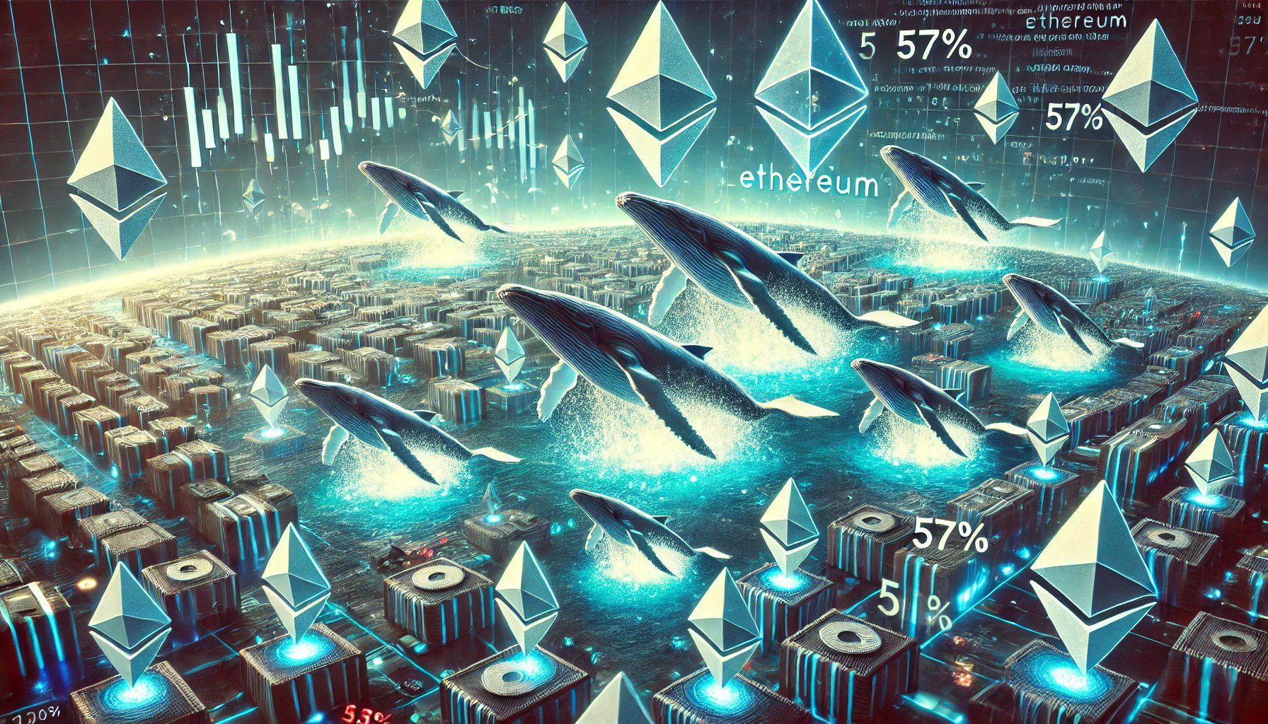 The Dominance Of Ethereum: 104 Whales Hold 57% Of The Supply