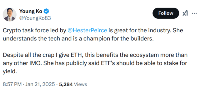 &Quot;Ethereum Staking And The Future Of $Memex: A 2025 Prediction&Quot;-Bitrabo Young Ko Statement About The New Sec Crypto Task Force