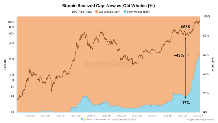 1738179365 861 Whos In Control New Bitcoin Investors Now Hold Over 50-Bitrabo