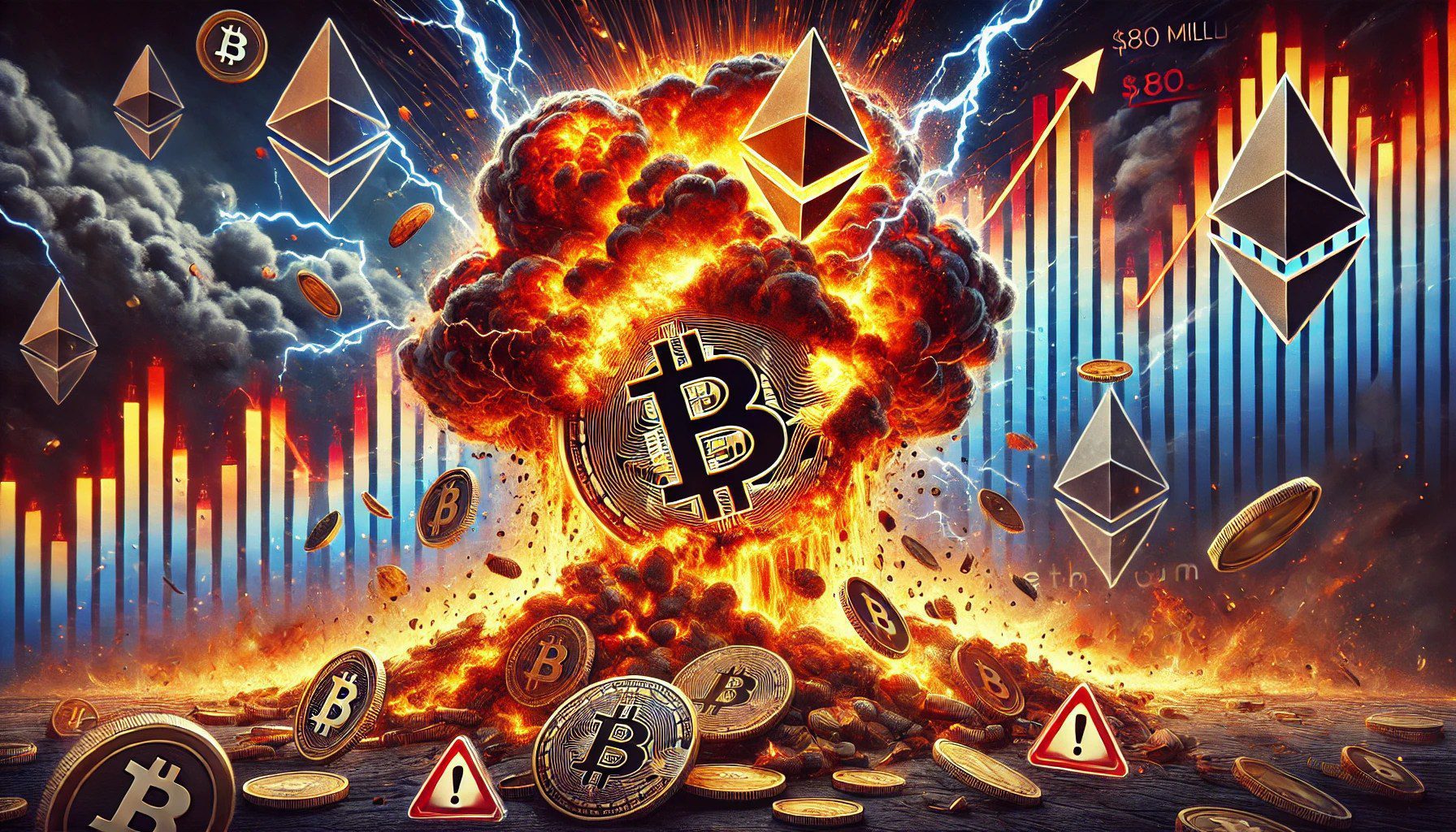 Massive Liquidations As Bitcoin And Ethereum Plummet: Over $800 Million In Long Positions Wiped Out