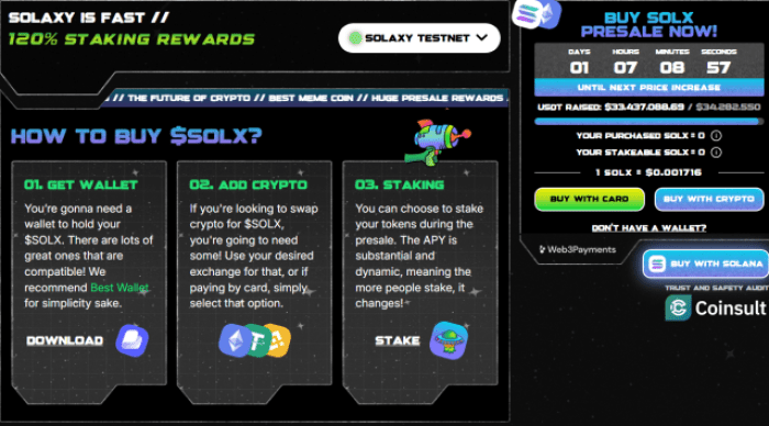 Solaxy Presale Website
