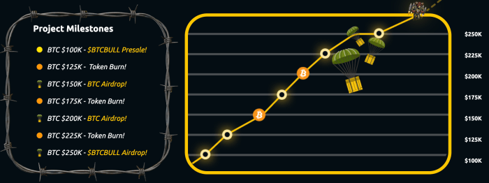 Btc Bull Token: The Accelerated Path To $160K-Bitrabo Btc Bull Project Milestones