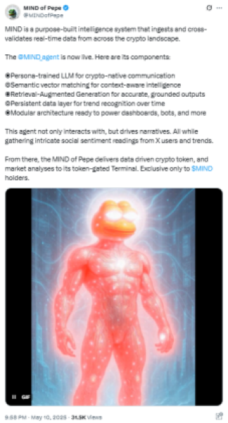 Launch Of Mind Of Pepe Ai Agent