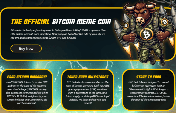 Btc Bull Token Presale Visuals