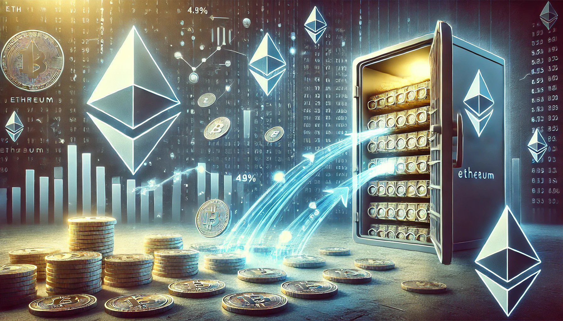 Ethereum Exchange Supply Plummets To 4.9% All-Time Low