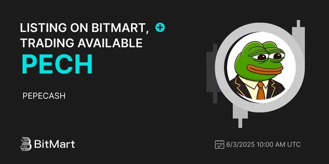 Pepecash $Pech Launching On Bitmart, June 3, 2025!