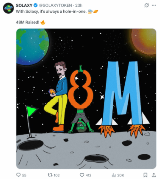 Announcement Of $48 Million Raised For Solaxy.