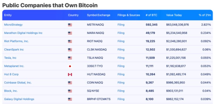 Metaplanet Secures $500M: Btc Bull Token Poised For Surge-Bitrabo Top Public Companies Holding Bitcoin