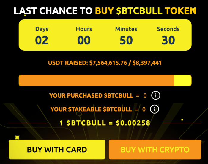 Btcbull Token Presale Information.