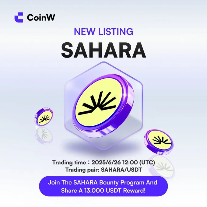 $Sahara Hits Coinw Exchange On June 26! Don’t Miss Out!