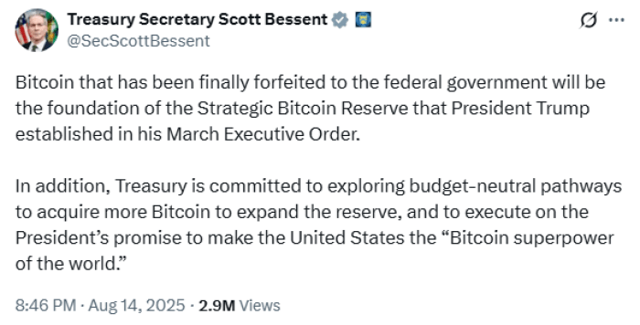 Btc-Breaks-Records-Bitcoin-Hyper-Near-10M Scott Bessent Discussed Bitcoin Reserve On X.