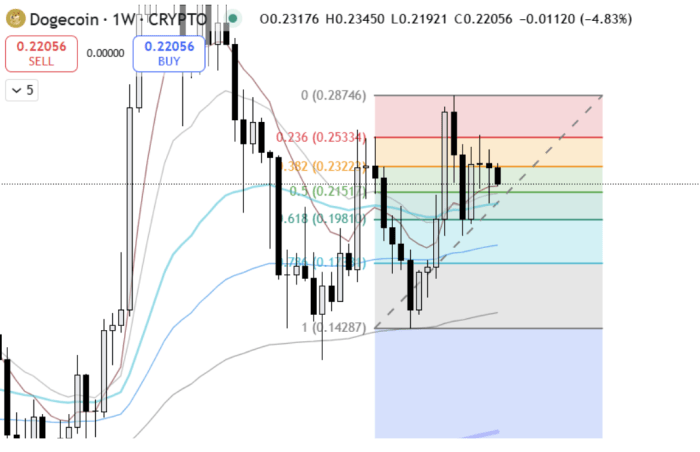 $Doge’s Weekly Performance At Critical Fibonacci Level