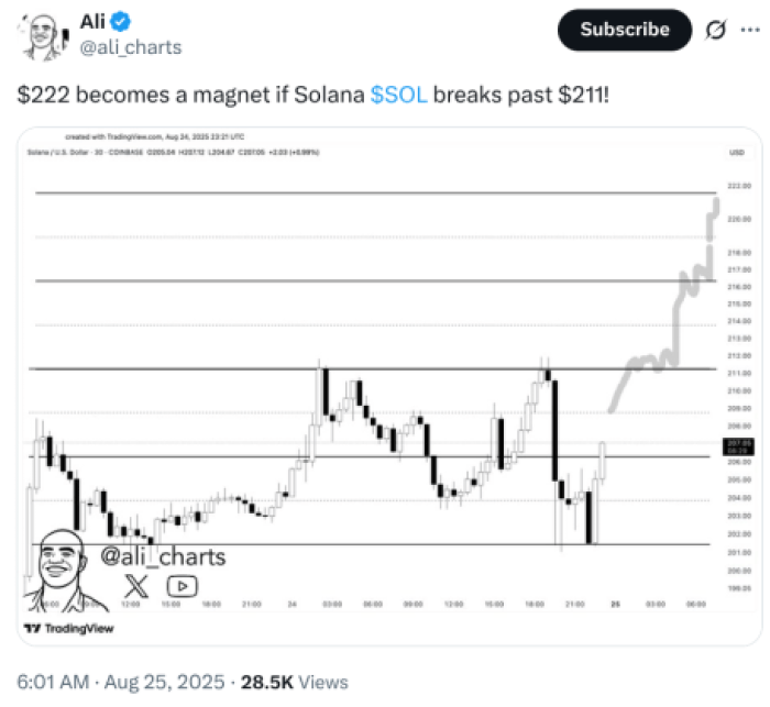 Institutions Eye $1B $Sol Treasury: Top Solana Coins To Consider-Bitrabo Ali Martinez Explaining Factors That Could Make Solana Experience A Run