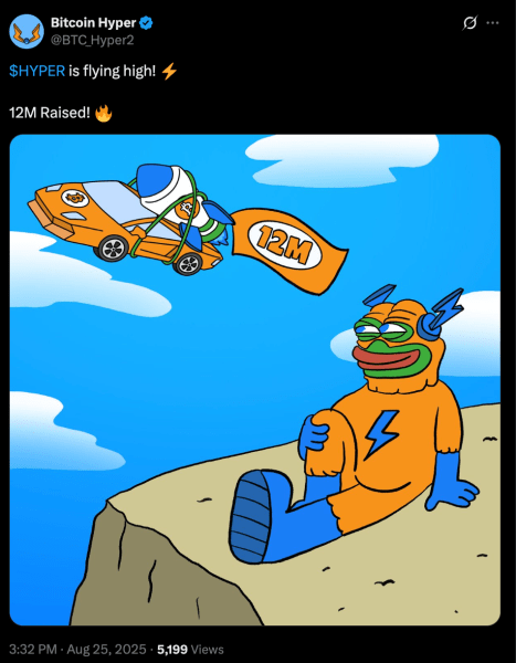 Bitcoin Hyper Raises $12M.