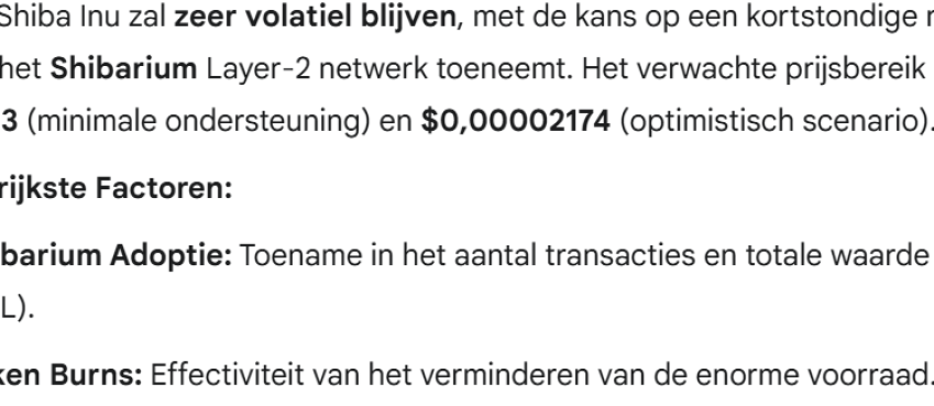 gemini ai voorspelt shiba inu