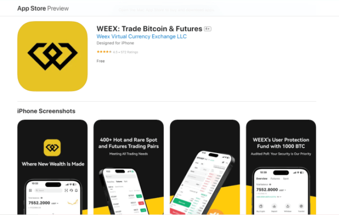 Weex Launches Massive 50% Futures Reward For New Traders-Bitrabo Weex Is Rated 4.4/5 On The Apple App Store.