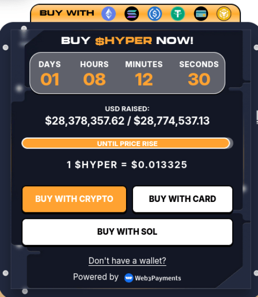 Bitcoin Price Forecast: Arthur Hayes Sparks Intense Interest-Bitrabo Bitcoin Hyper Presale Widget Showing The Raise And Token Price.