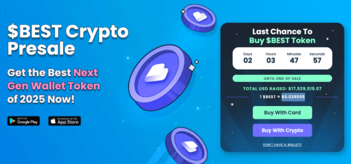 Best Wallet Token Presale Page.