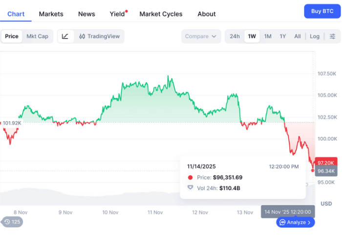 Bitcoin Performance Graph