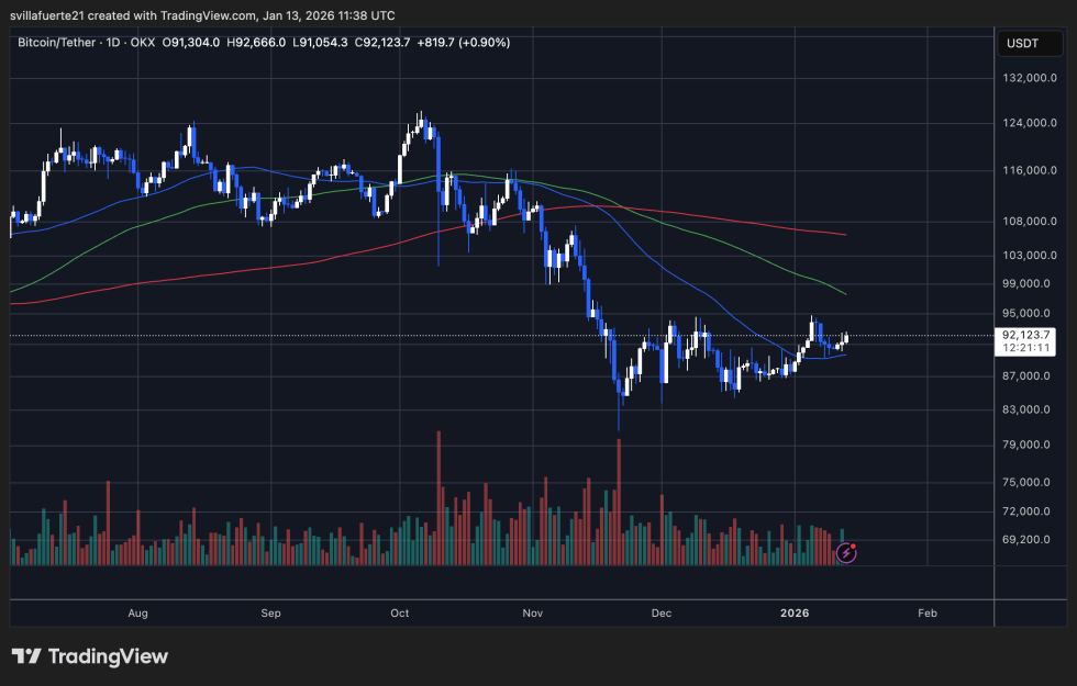 Bitcoin Testing Critical Support Levels | Source: Btcusdt Chart On Tradingview